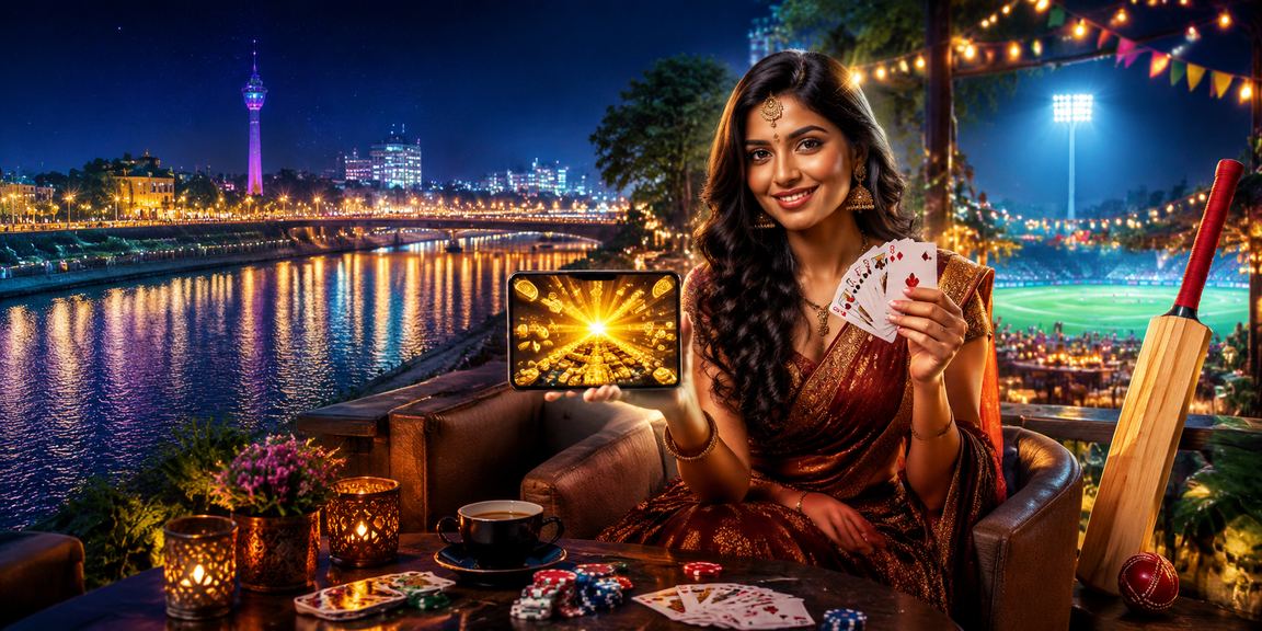 Close up view of Andar Bahar cards on table at Indian casino